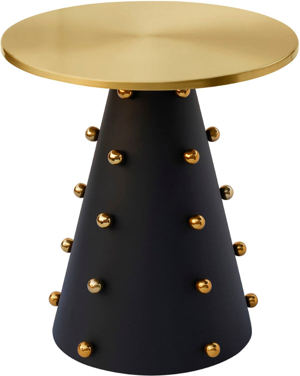 Raven Iron Contemporary Black / Gold End Table - 20" W x 20" D x 22" H