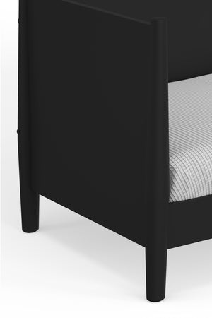 Alpine Furniture Flynn Mid Century Modern Twin Size Day Bed, Black 966BLK-09T Black Mahogany Solids & Veneer 44 x 82 x 35