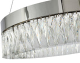 Bethel Chrome LED Chandelier in Stainless Steel & Crystal