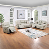 New Classic Furniture Cicero Console Loveseat with Power Footrest & Hr Cream L4231-25P2-CRM