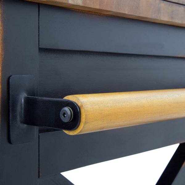 Yosemite Home Decor Cassidy Kitchen Island / Black 260066-YHD