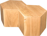 Eternal Oak Wood Contemporary Natural Coffee Table - 24" W x 42" D x 16.5" H