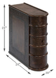 Barnes Leather Book Side Table