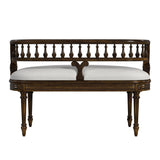 Butler Specialty Hathaway 37" Upholstered Bench XRT Antique Cherry Rubberwood+cherry veneer+fiberboard, Cotton fabric, urethane foam 2625011-BUTLER