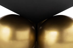 Naples Iron Contemporary Grey Cement Coffee Table - 30" W x 30" D x 15" H