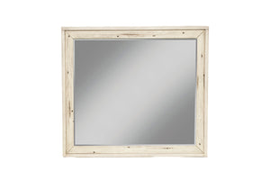 Malibu Mirror – Elegant Off-White Design with Mahogany & Pine Wood, Perfect for Your Bedroom Decor