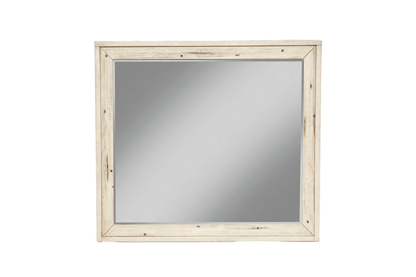 Malibu Mirror – Elegant Off-White Design with Mahogany & Pine Wood, Perfect for Your Bedroom Decor
