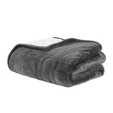 Woolrich Heated Plush to Berber Casual 100% Polyester Knitted Microlight/Berber Solid Heated Throw WR54-1767