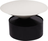 Damon Iron Contemporary White Coffee Table - 30" W x 30" D x 15" H