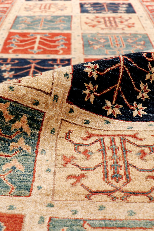 Pasargad Antique Melody Collection Navy Lamb's Wool Area Rug 026666-PASARGAD