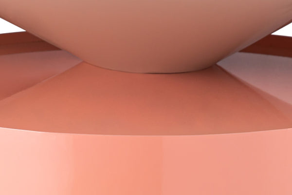 Damon Iron Contemporary White Coffee Table - 30" W x 30" D x 15" H