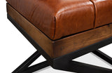 Leather Cushion Bench