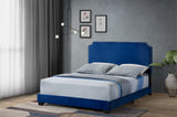 Haemon Contemporary Bed Blue Velvet(MS01-82) 26760Q-ACME