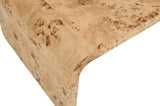 Cresthill Burl Wood / Plywood Art Deco Natural Ash Coffee Table - 48" W x 24" D x 16" H