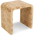 Cresthill Burl Wood / Plywood Art Deco Natural Ash End Table - 24" W x 18" D x 24" H