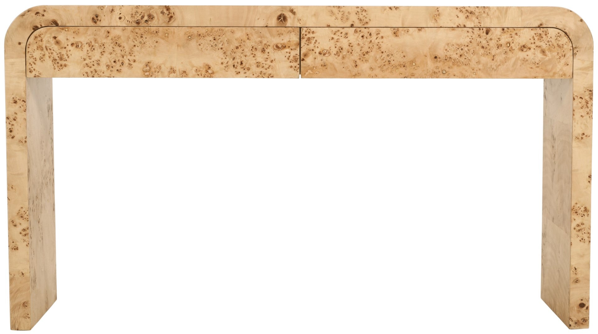 Cresthill Burl Wood Art Deco Console Table - Thumbnail 3