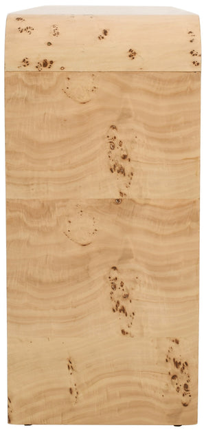 Cresthill Burl Wood / Plywood Art Deco Natural Ash Console Table - 54" W x 14" D x 30" H