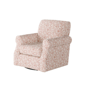 Fusion 602S-C Transitional Swivel Chair 602S-C Clover Coral Swivel Chair