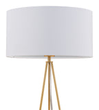 Zuo Modern Sascha Steel, Poly Cotton Modern Commercial Grade Table Lamp White, Brass Steel, Poly Cotton