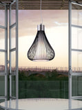 Zuo Modern Interstellar Steel, Glass Modern Commercial Grade Ceiling Lamp Black Steel, Glass