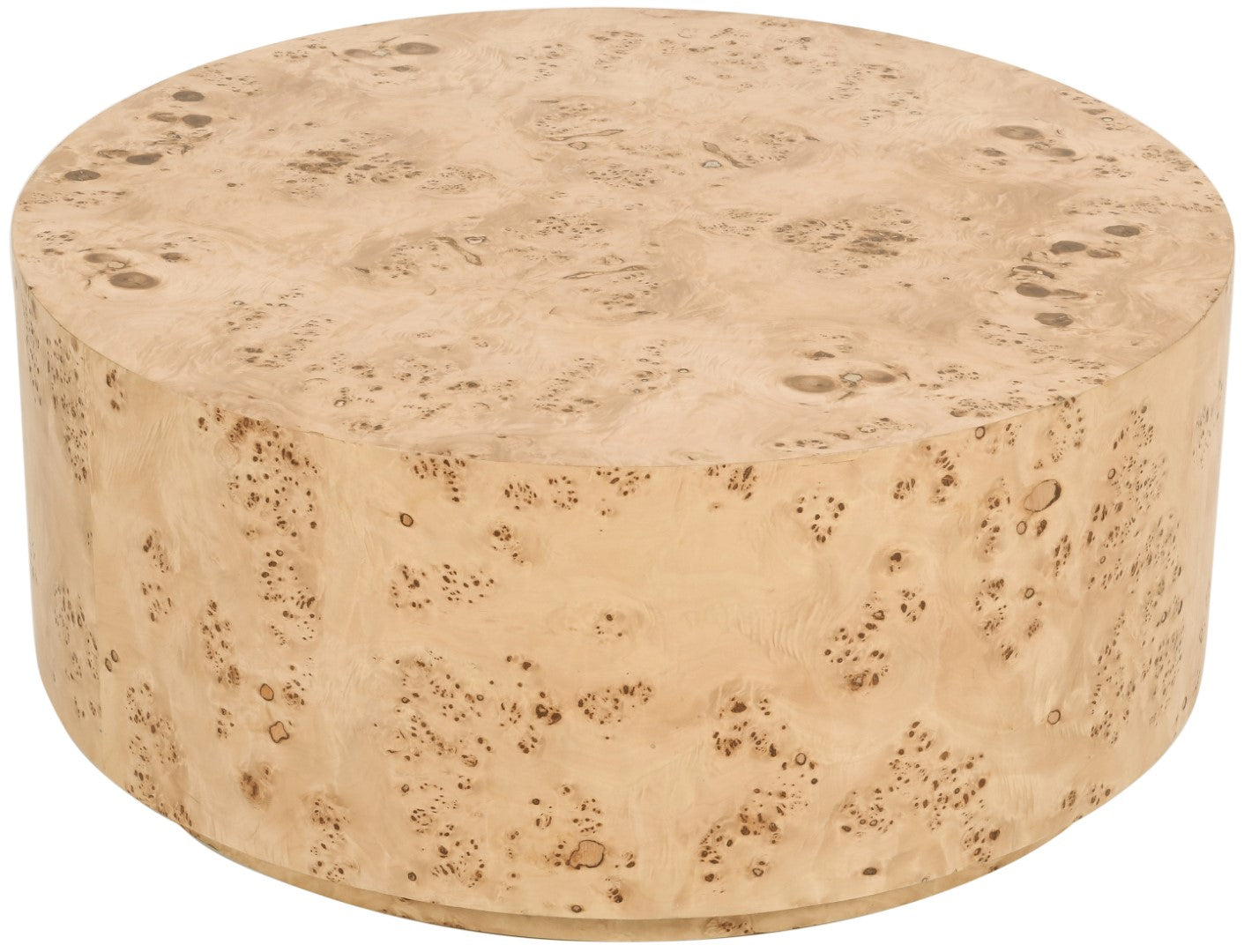 Meridian Furniture Cresthill Burl Wood Art Deco Coffee Table