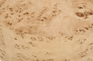 Burl Burl Wood / Plywood Art Deco Natural Ash Coffee Table - 36" W x 36" D x 15" H