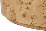 Burl Burl Wood / Plywood Art Deco Natural Ash Coffee Table - 36" W x 36" D x 15" H