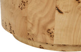Burl Burl Wood / Plywood Art Deco Natural Ash End Table - 18" W x 18" D x 18" H