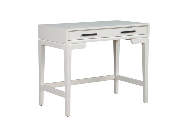 Nova Mini Desk in Elegant Chalk White - Stylish Mahogany Design with Dovetail Drawers & Glides!