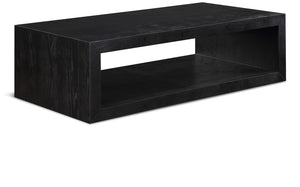 Alma MDF / Oak Veneer Contemporary Black Coffee Table - 54" W x 28" D x 16" H