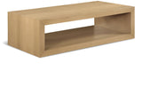 Alma MDF / Oak Veneer Contemporary Natural Oak Coffee Table - 54" W x 28" D x 16" H