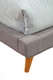 Alpine Furniture Britney Full Size Upholstered Platform Bed, Dark Grey 1296F Dark Grey Upholstery Poplar & Pine Solids 63 x 84 x 48