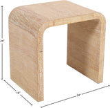 Cresthill Oak Wood / Plywood Art Deco White Oak End Table - 24" W x 18" D x 24" H