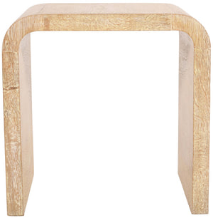 Cresthill Oak Wood / Plywood Art Deco White Oak End Table - 24" W x 18" D x 24" H