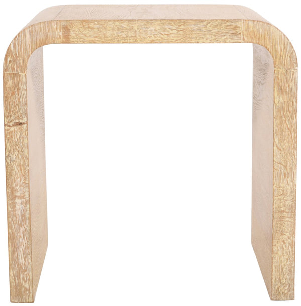 Cresthill Oak Wood / Plywood Art Deco White Oak End Table - 24" W x 18" D x 24" H