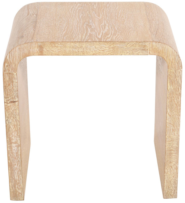 Cresthill Oak Wood / Plywood Art Deco White Oak End Table - 24" W x 18" D x 24" H