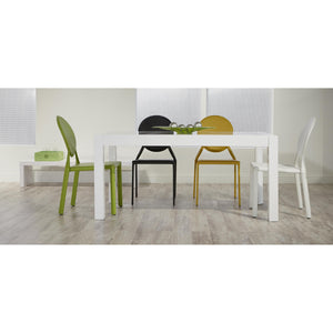 Adara 63" Rectangle Dining Table in White Lacquer