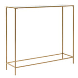 Arvi 36" Console in Clear Glass with Brass Base