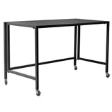 Christel 48" Folding Desk with Black Top and Frame