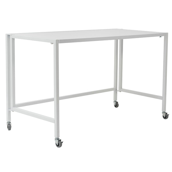 Christel 48" Folding Desk with White Top and Frame