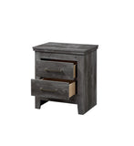 Vidalia Rustic Nightstand Rustic Gray Oak (Grey) 27323-ACME