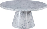 Omni Faux Marble Veneer Contemporary Coffee Table