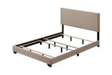 Leandros Contemporary Bed Beige Fabric(QF1005-5) 27420Q-ACME