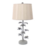 8 x 12 x 28 Gray Rustic Flowering Tree - Table Lamp