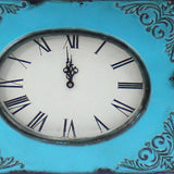 7 x 7 x 22 Blue Vintage Metal Clock Base - Table Lamp