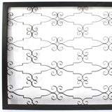 63.25 x 43.13 x 1 Black Wooden Framed Metal - Wall Decor