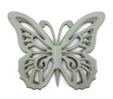 18.5" x 23" x 4" Gray Rustic Butterfly Wooden Wall Decor