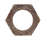 23.5 x 27 x 3.5 Bronze Vintage Round Hexagon Frame - Cosmetic Mirror