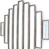 36 x 36 x 2 Silver Rustic Multi Mirrored Wall Sculpture