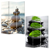 1" x 48" x 72" Multi Color Wood Canvas Spa Screen